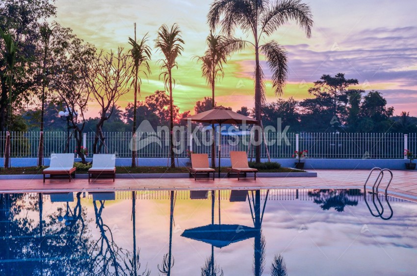 Sunrise at Swimming Pool